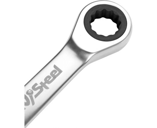 Комбинированный трещоточный укороченный ключ AV Steel 14мм шт AV-315314 – изображение 3