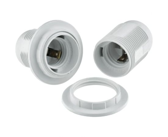 Патрон Пан Электрик E27 люстровый, с кольцом, белый 24530 8 – изображение 2