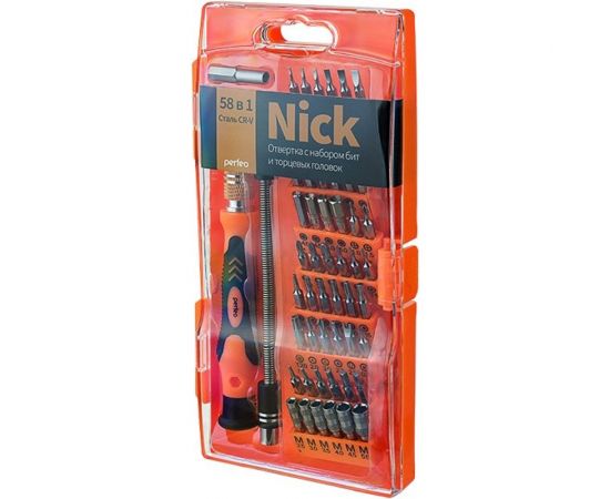 Набор отверток Perfeo Nick с битами насадками и головок 58 в 1 30013234 – изображение 4