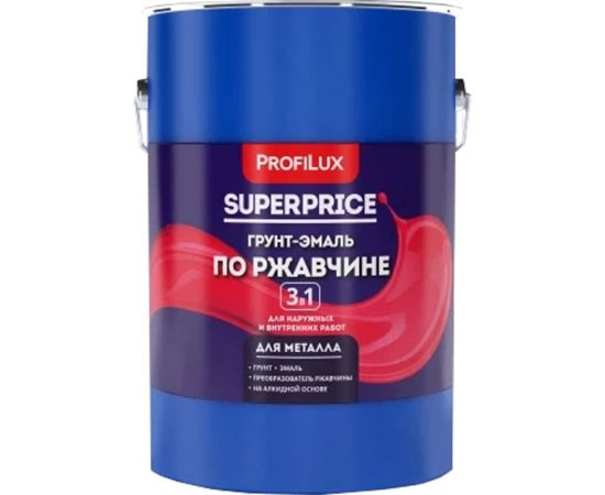 Грунт-эмаль по ржавчине 3 в 1 Profilux superprice белая, 6 кг МП00-000535 – изображение 3