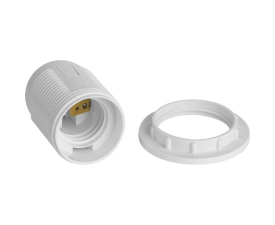 Патрон Пан Электрик E27 люстровый, с кольцом, белый 24530 8 – изображение 3