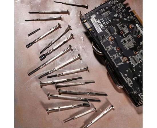 Набор часовых отверток REXANT 16 предметов ht-16 12-6051 – изображение 2