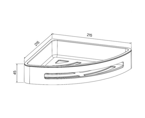 Угловая полка IDDIS нержавеющая сталь, полированная SHE11SPi44 – изображение 3