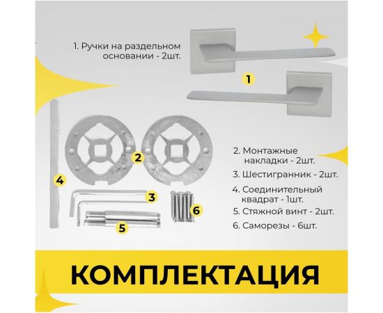 Ручка на раздельном тонком цинковом основании ABRISS R21.027 MCP (матовый хром) 30056 – изображение 5