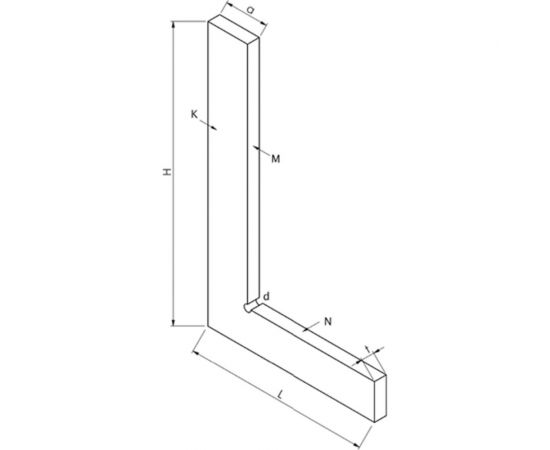 Угольник Kinex поверочный 100х63 мм, Тип УП, PN255120 4010 – изображение 2