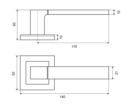 Дверная ручка Palladium A Dakota SN 00011344 – изображение 2