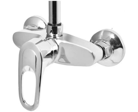 Душевая стойка со смесителем, круглым тропическим душем WISENT W3552 – изображение 4