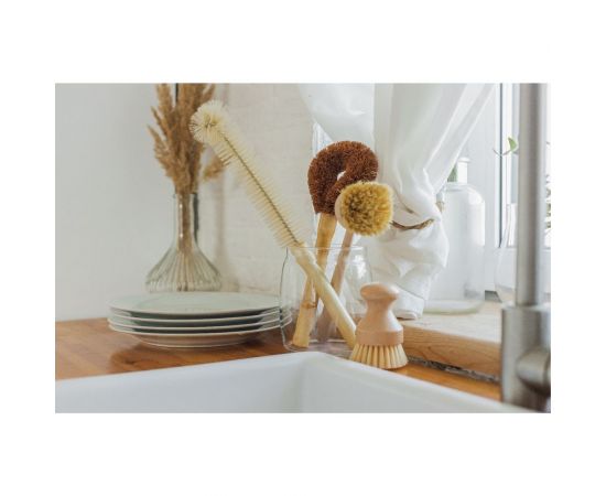 Ерш-щетка для чистки посуды Доляна щетина кокос, деревянная ручка, 25х8х6 см 2969514 – изображение 6