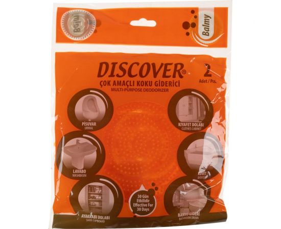 Ароматическая сетка для писсуара DISCOVER 2 шт, аромат Balmy DSR7381-1 – изображение 6