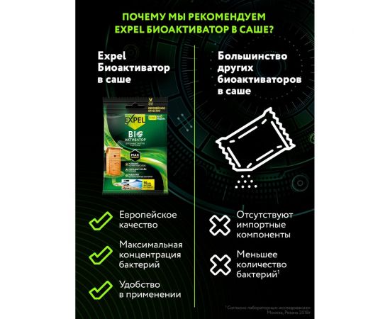 Биоактиватор для дачных туалетов и септиков в саше 75 г Expel TS0002 – изображение 3