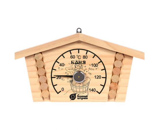 Термометр для бани и сауны Банные штучки Избушка 23х12.5х2.5 см 18014 