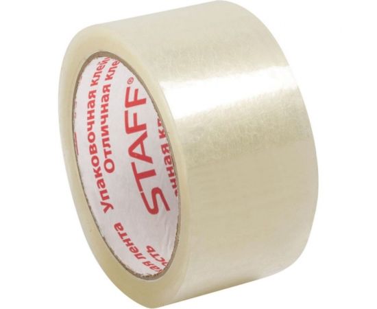 Клейкая лента STAFF упаковочная, 50 мм x 66 м, прозрачная, толщина 40 микрон 440082 