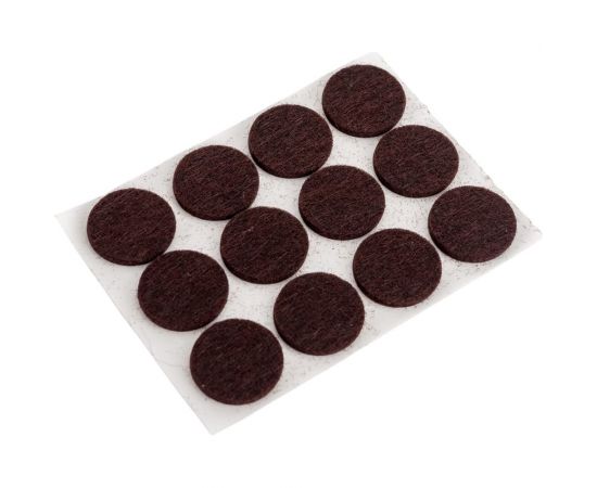 Самоклеящиеся накладки-протекторы для мебели Рыжий кот 12 шт., 20 мм, коричневый 105202 