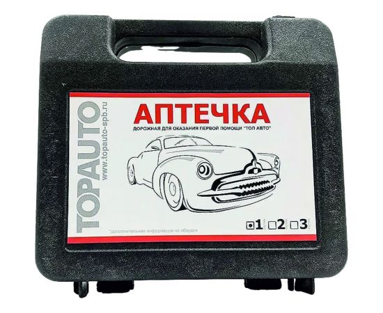 Дорожная аптечка для оказания п/п TopAuto по ту тип 2 состав 1, 6 пр, пластик TA-AP21 