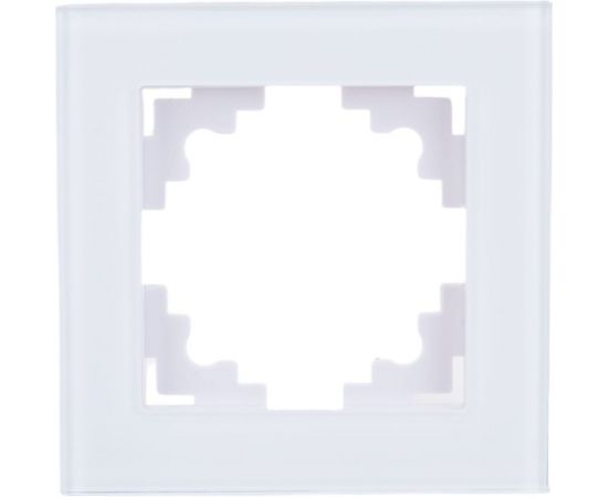1-местная рамка STEKKER GFR00-7001-01 серия Катрин, стеклянная, белый 39517 