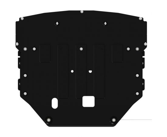 Защита картера и КПП SHERIFF для KIA Carnival 2014-2021 2.2TDi AT FWD, универсальнай штамповка, сталь 2.0 мм, с крепежом 4266 