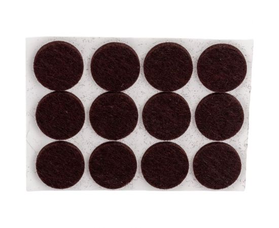 Самоклеящиеся накладки-протекторы для мебели Рыжий кот 12 шт., 20 мм, коричневый 105202 – изображение 2