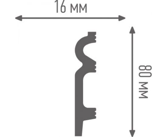 Плинтус ПЛИНТЭКС F 80/16 дюрополимер 14607173945317 – изображение 2