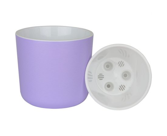 Пластиковый горшок с вкладкой liveingreen Лион лаванда, диам. 14,7 см, высота 13 см, 2 л ЛИ15-21 – изображение 2