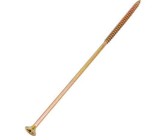 Потайной универсальный шуруп Метизный двор 6,0x200, желтый, 50 шт. 4607159063717 – изображение 2