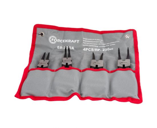 Набор съемников стопорных колец Forcekraft 4пр. (230мм) на полотне FK-68-230A 52478 – изображение 8