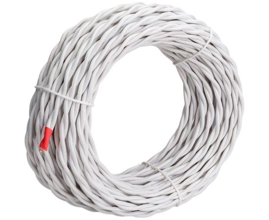 Ретро провод TDM ""Эко"" 2x1,5 витой ГОСТ белый 20м SQ2801-0201 – изображение 5