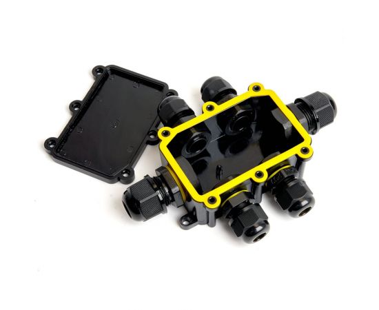 Распределительная коробка STEKKER LD526 водонепроницаемая на 6 выходов, 450V, 140x100x36, черный 49124 – изображение 5