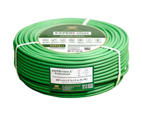 Энергосберегающий кабель EXPERt class ВВГнг(А)-LS 3x1,5 ок(N,PE)-0,66 100 м 35294 – изображение 8