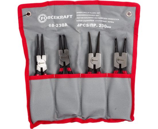 Набор съемников стопорных колец Forcekraft 4пр. (230мм) на полотне FK-68-230A 52478 – изображение 7