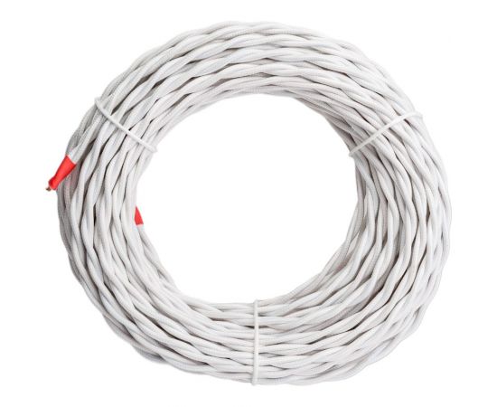 Ретро провод TDM ""Эко"" 2x1,5 витой ГОСТ белый 20м SQ2801-0201 – изображение 4