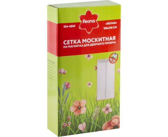Москитная сетка на магнитах FEONA 1x2.1 м, белая 034-4049 224823 – изображение 3
