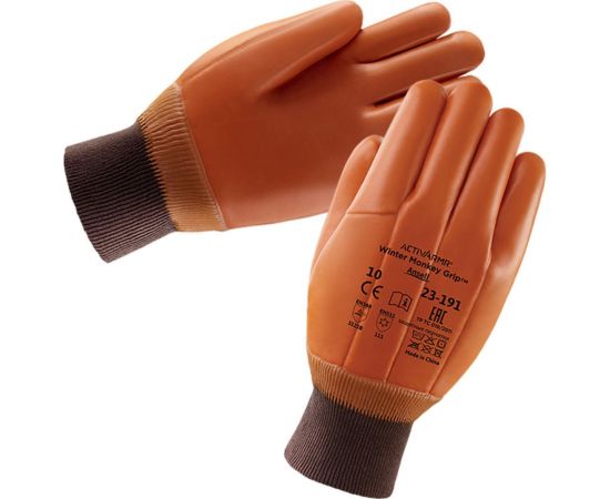 Зимние перчатки от механических повреждений Ansell ActivArmr Winter Monkey Grip 23-191-10 