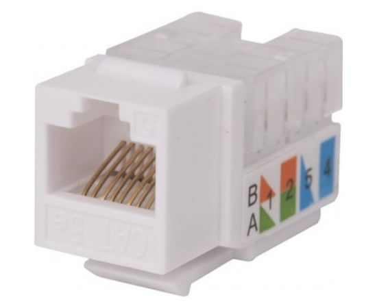 Вставка Keystone WRline WR-KJ-RJ45-C5E-90 Jack RJ-45, 90 градусов, категория 5e, неэкранированная, заделка тип 110, цвет белый 505212 