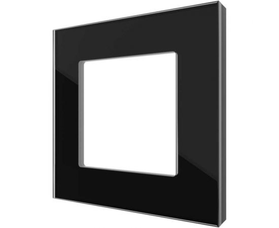 Однопостовая рамка CGSS стеклянная, черная Эстетика GL-P101-BCG 