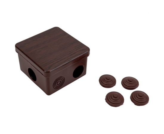 Распаячная коробка IEK км 80x80x50мм о/к ip54 7 вв. дуб UKO31-080-080-050-K24-54 