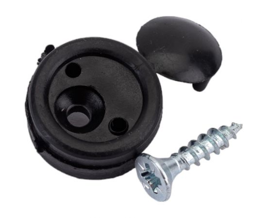 Зеркалодержатель Tech-Krep пластиковый для мебели черный с шурупом 8 шт. пакет 152228 