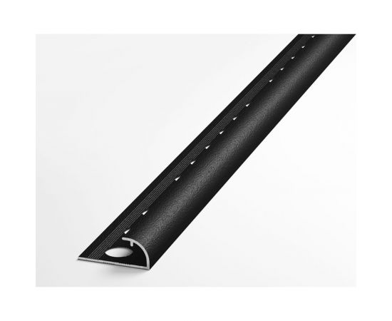 Профиль окантовочный полукруглый алюминиевый ЛУКА 9 мм, 2,7 м, 5 шт, Черный УТ000021314 