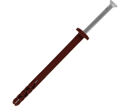 Усиленный нейлоновый дюбель-гвоздь ЕВРОПАРТНЕР multi pro f, грибовидный борт, 6x80 мм, 20 шт. B7 0019 