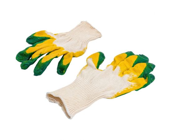 Перчатки с двойным латексным обливом Gigant люкс, 13 класс, зеленые GGL-17 