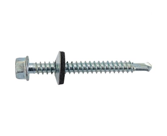 Кровельные саморезы ВИРТУОЗ 5,5х51 мм, цинк 10 шт 03416 