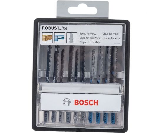 Набор пилок Robust Line T хвостовик 10 шт Bosch 2607010542 