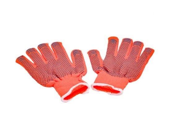 Утепленные акриловые перчатки Gigant с защитой от скольжения, 10 класс, сигнальный цвет GGW-10 