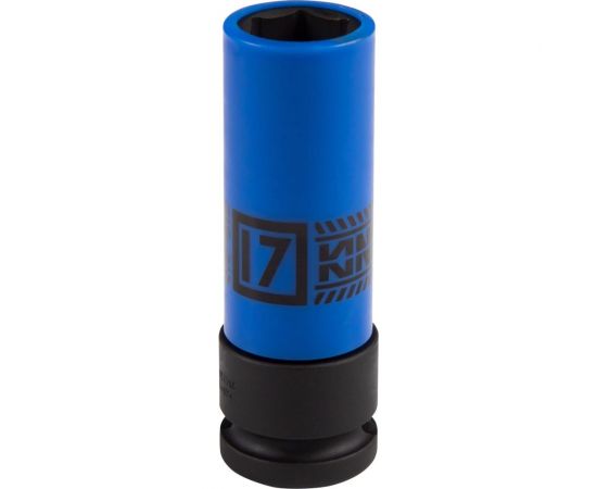 Головка торцевая ударная глубокая 17 мм, 1/2""DR, тонкостенная, пластиковая защита KING TONY 494517M 