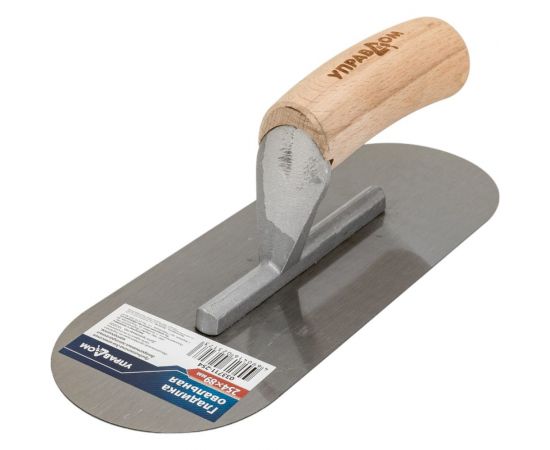 Гладилка Управдом стальная, овальная, с деревянной ручкой, 254x89 мм 03371 4100001838 – изображение 4