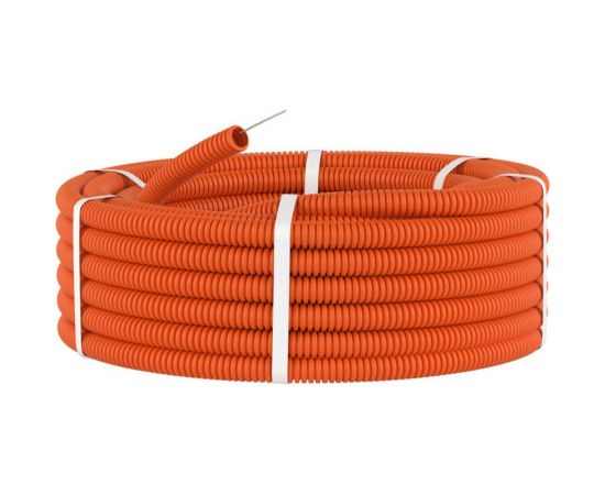Труба ПНД с протяжкой 25мм 50м оранжевая DKC 71525 – изображение 2