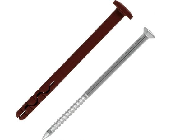 Усиленный нейлоновый дюбель-гвоздь ЕВРОПАРТНЕР multi pro f, грибовидный борт, 6x80 мм, 20 шт. B7 0019 – изображение 2