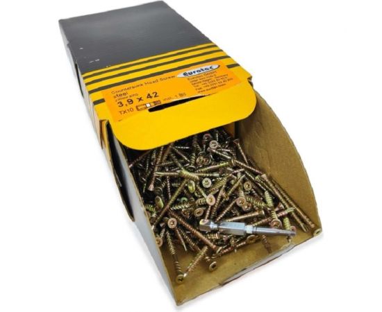 Саморезы Eurotec Countersunk Head Screw 3.9x42 TX10, потайной, сверло, 400 шт. + бита 111902 – изображение 2