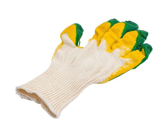 Перчатки с двойным латексным обливом Gigant люкс, 13 класс, зеленые GGL-17 – изображение 5