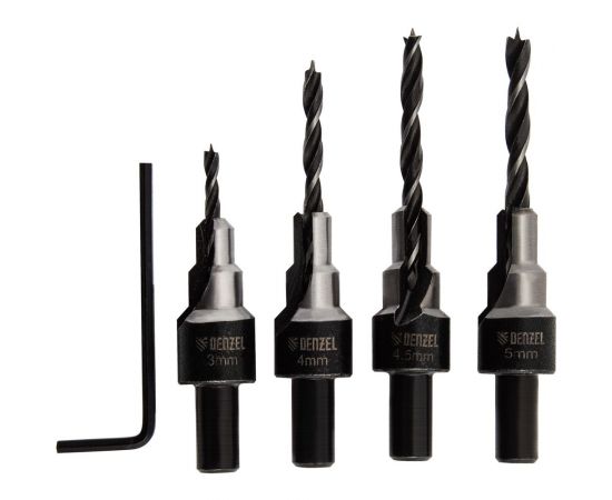 Набор сверл под конфирмат 3-5 мм, 4 шт Denzel 704240 – изображение 6