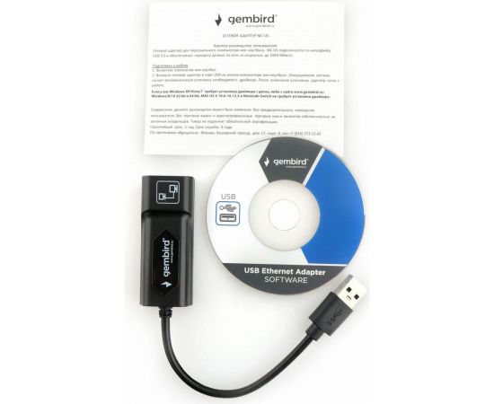 Сетевой адаптер Gembird Ethernet USB 3.0 - Fast Ethernet adapter, NIC-U5 – изображение 2